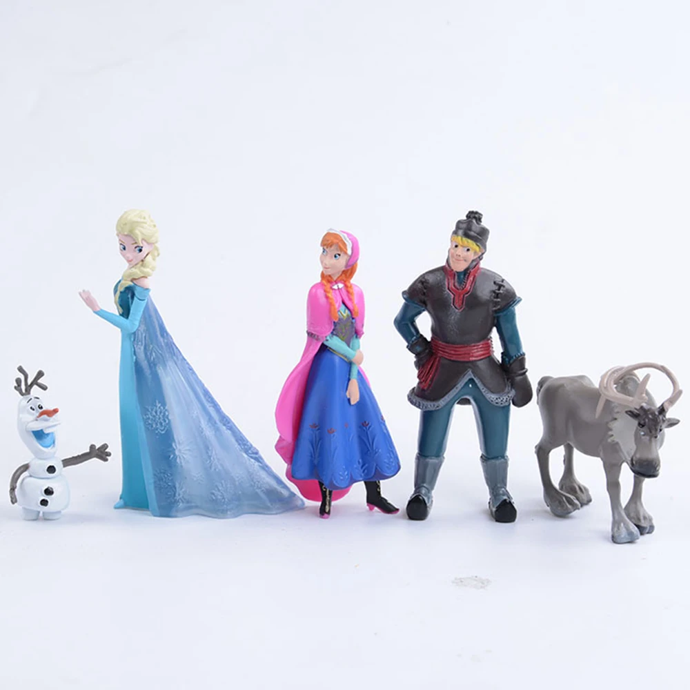 Дисней фигурки принцессы 10 см аниме ПВХ фигурка Кристофф Свен Олаф Замороженные Игрушки на день рождения для детей рождественские подарки DS04