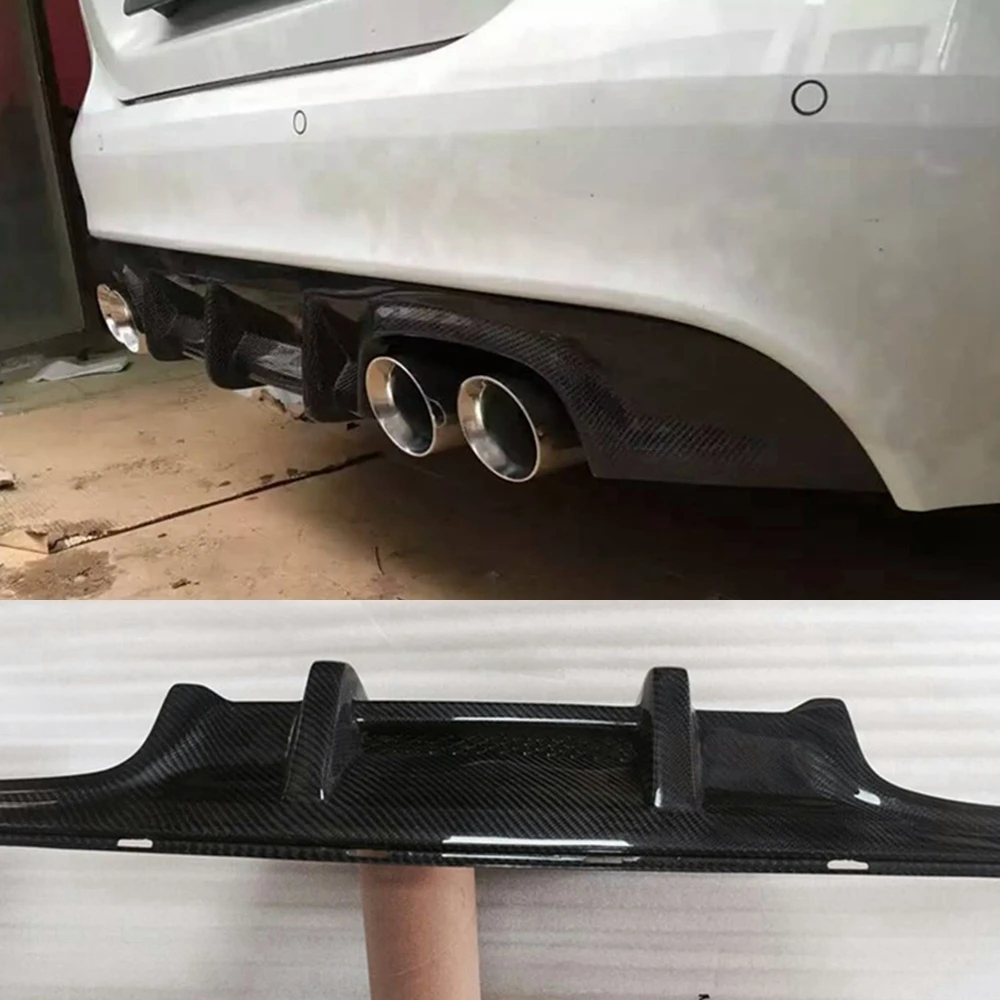 

Задний диффузор из углеродного волокна для Jaguar XF 2016 2017 2018, защита Бампера, противоскользящая пластина, чехол на бампер, задний спойлер, Стайл...