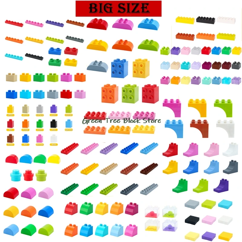Random Color 10pcs/lot Wholesale Large Size Building Blocks Large Particles Accessories Bricks Kid Gift Baby Early Education Toy