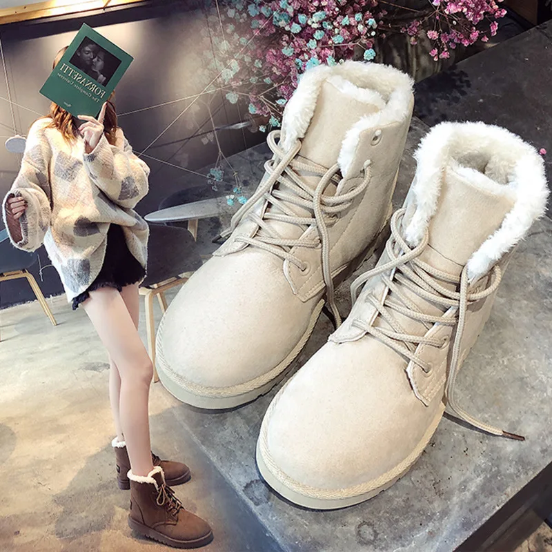 

2020 winter new snow boots women Martin cotton shoes women Korean students warm boots women plus velvet boots