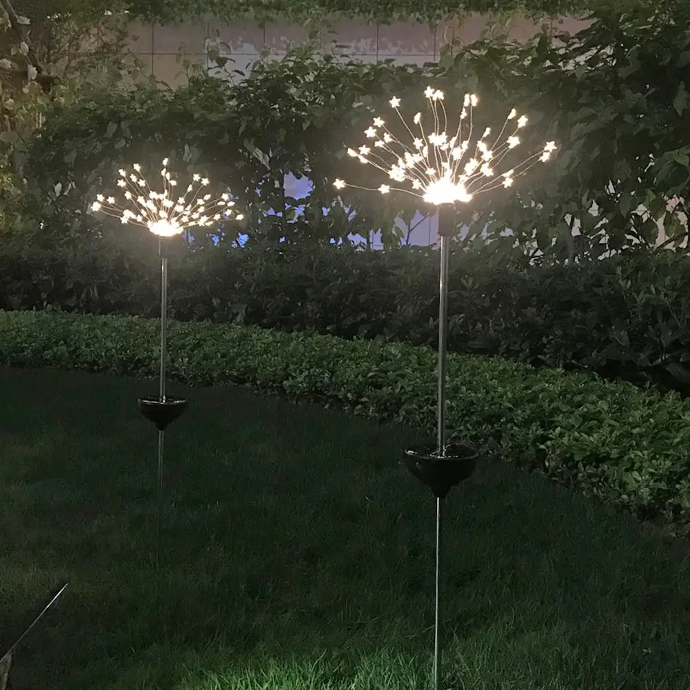 

8 Mode Underground Lamp 2pcs 90 LED Waterproof Security Practical String Light Firework Solar Light Birthday Party Accessories