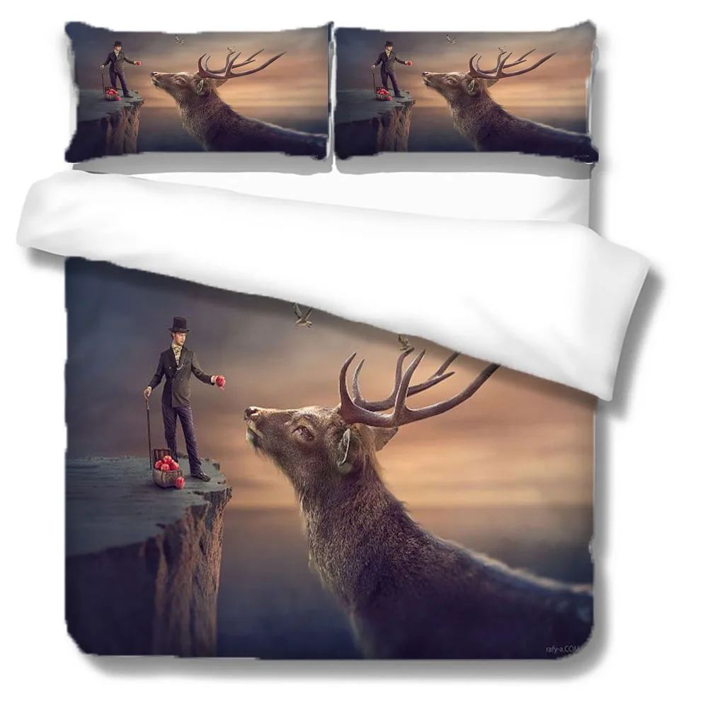 

Home Textile Luxury 3D Flower Print 2/3Pcs Comfortable Duvet Cover PillowCase Bedding Sets Queen and King EU/US/AU Size