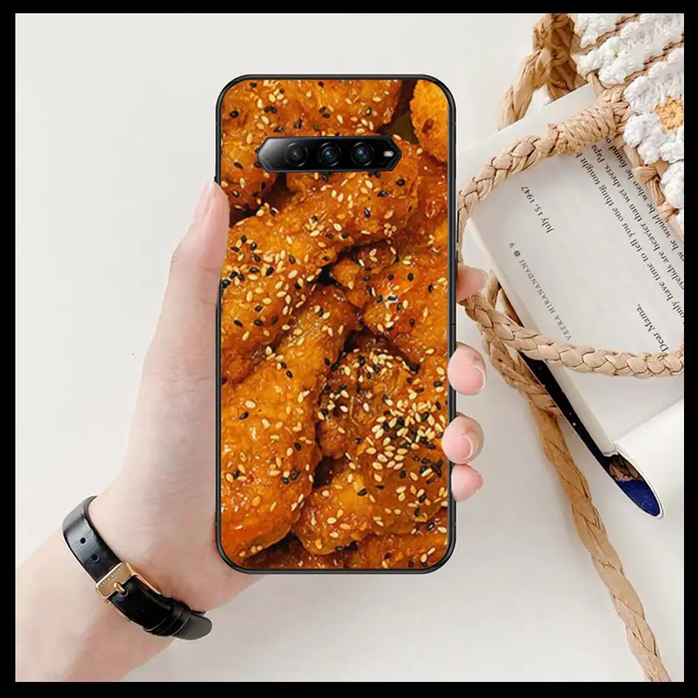Чехол для телефона с изображением жареной курицы и бургеров xiaomi redmi Black Shark 4 Pro 2 3 3s