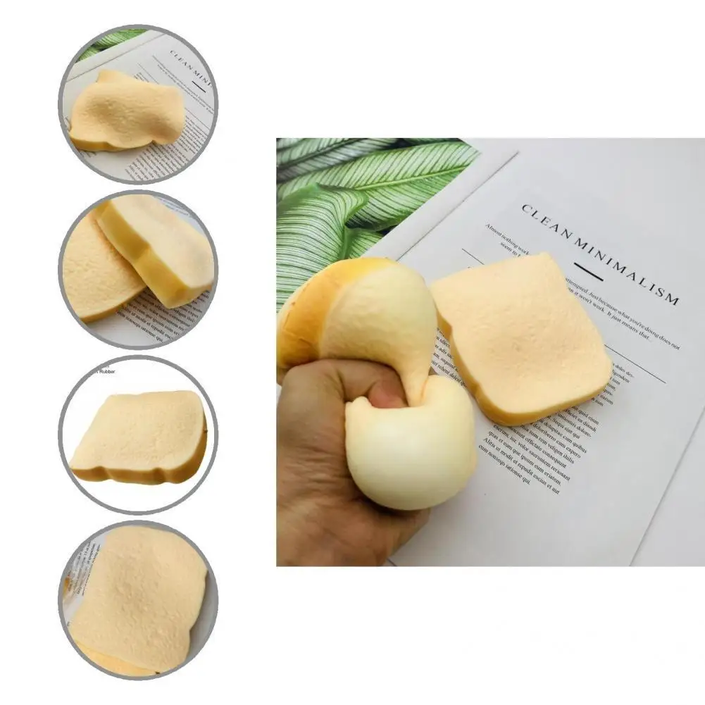 

Meticulous Workmanship Changeable Shape Whole Wheat Toast Bread Sensory Toy for Child