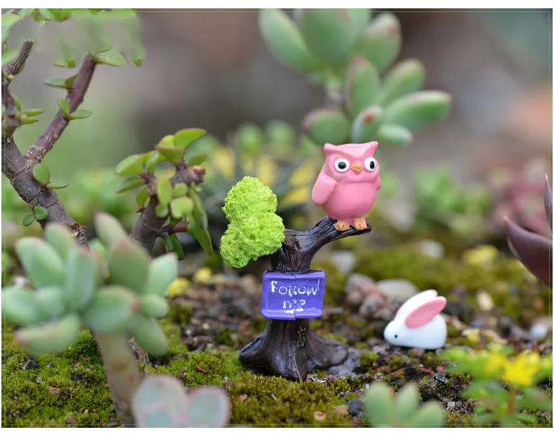 Моделирующие фигурки животных 2 цвета дерево сова мультфильм Аниме