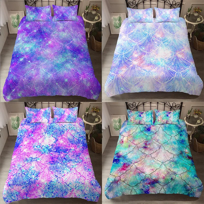 

3D Printing Bedding Set Fantasy Starry King Size Duvet Cover Sets Creative Comforter Cover 2/3pcs Quilt Covers Pillowcases