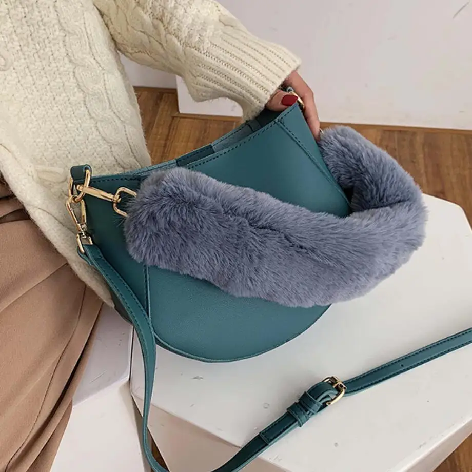 Зимняя модная новая качественная женская дизайнерская сумка из искусственной