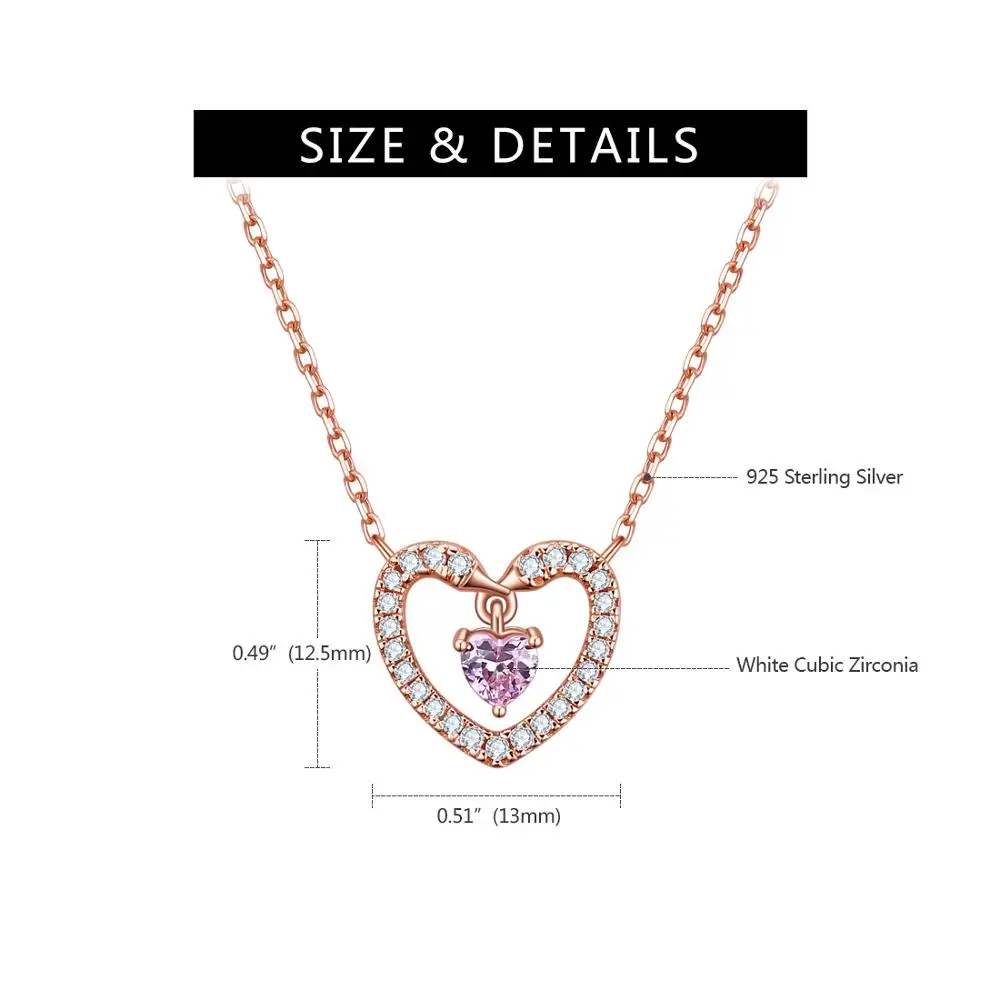 E Jewelry ожерелье из стерлингового серебра 925 пробы цепочка циркон лебедь сердце