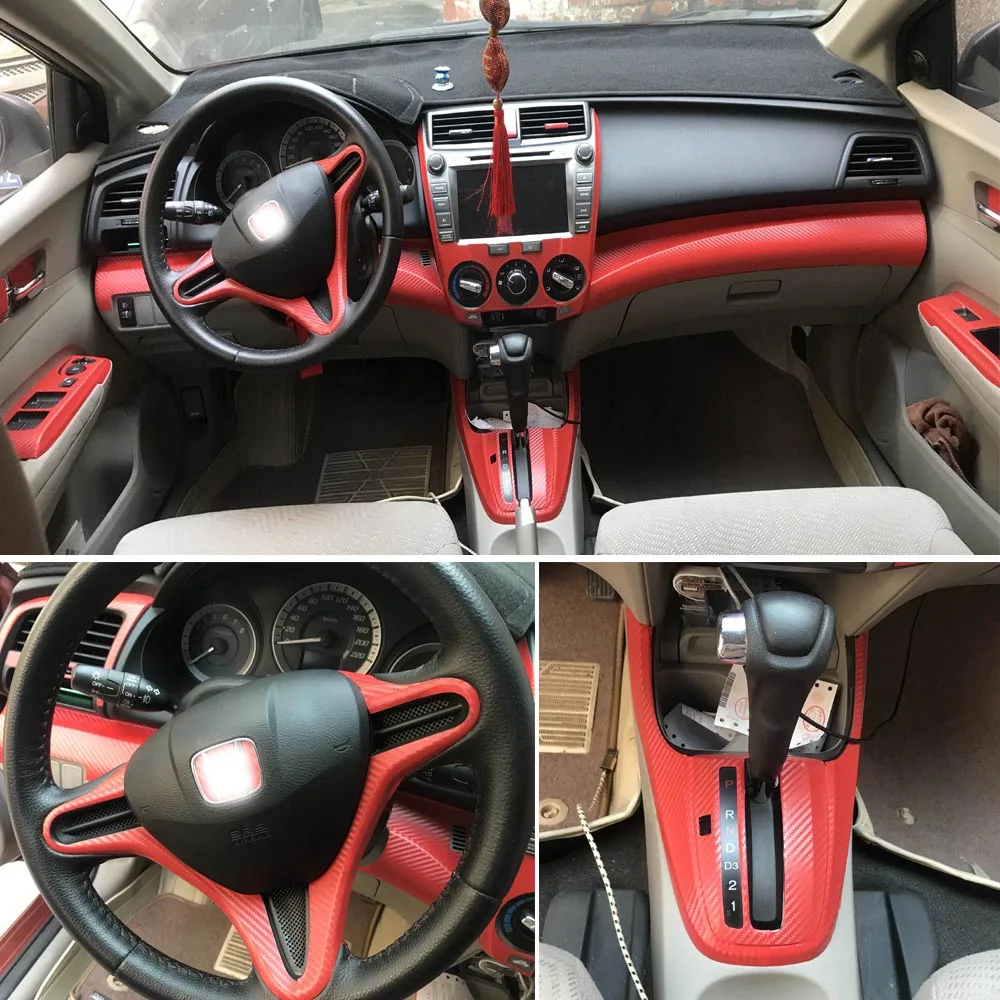 Для Honda City 2009 2014 внутренняя Центральная панель управления дверная ручка 3D/5D
