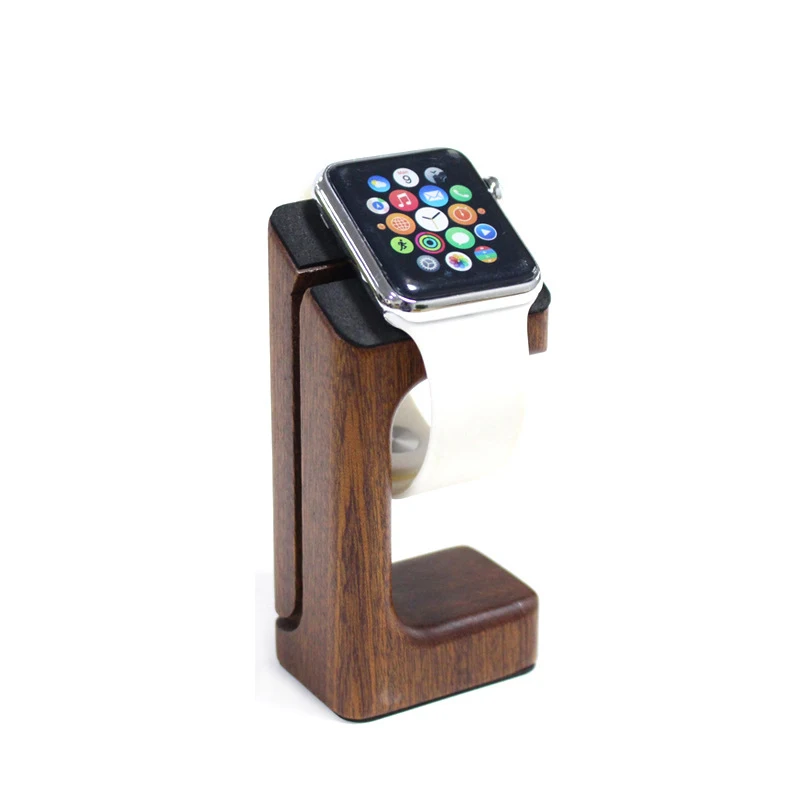 

Деревянная док-станция для iwatch 7 6 SE 5 4 3 2 1, подставка для Сапеле для Apple Watch, подставка, зарядная станция, деревянное бамбуковое зарядное устро...