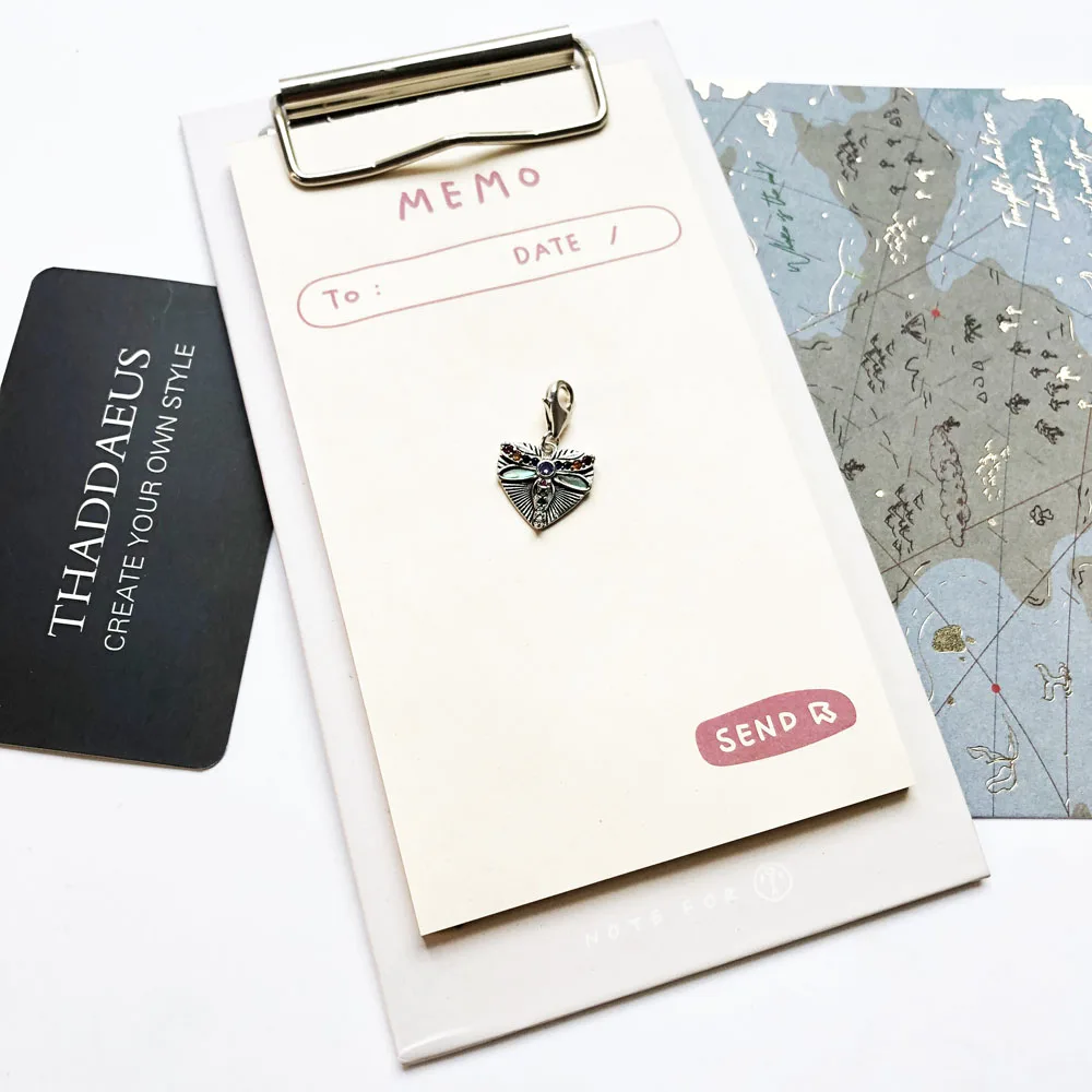 

Charm Pendant Heart with Dragonfly Fit Europe Bracelets High Quality 925 Sterling Silver New Magic Lucky Love Jewelry For Women