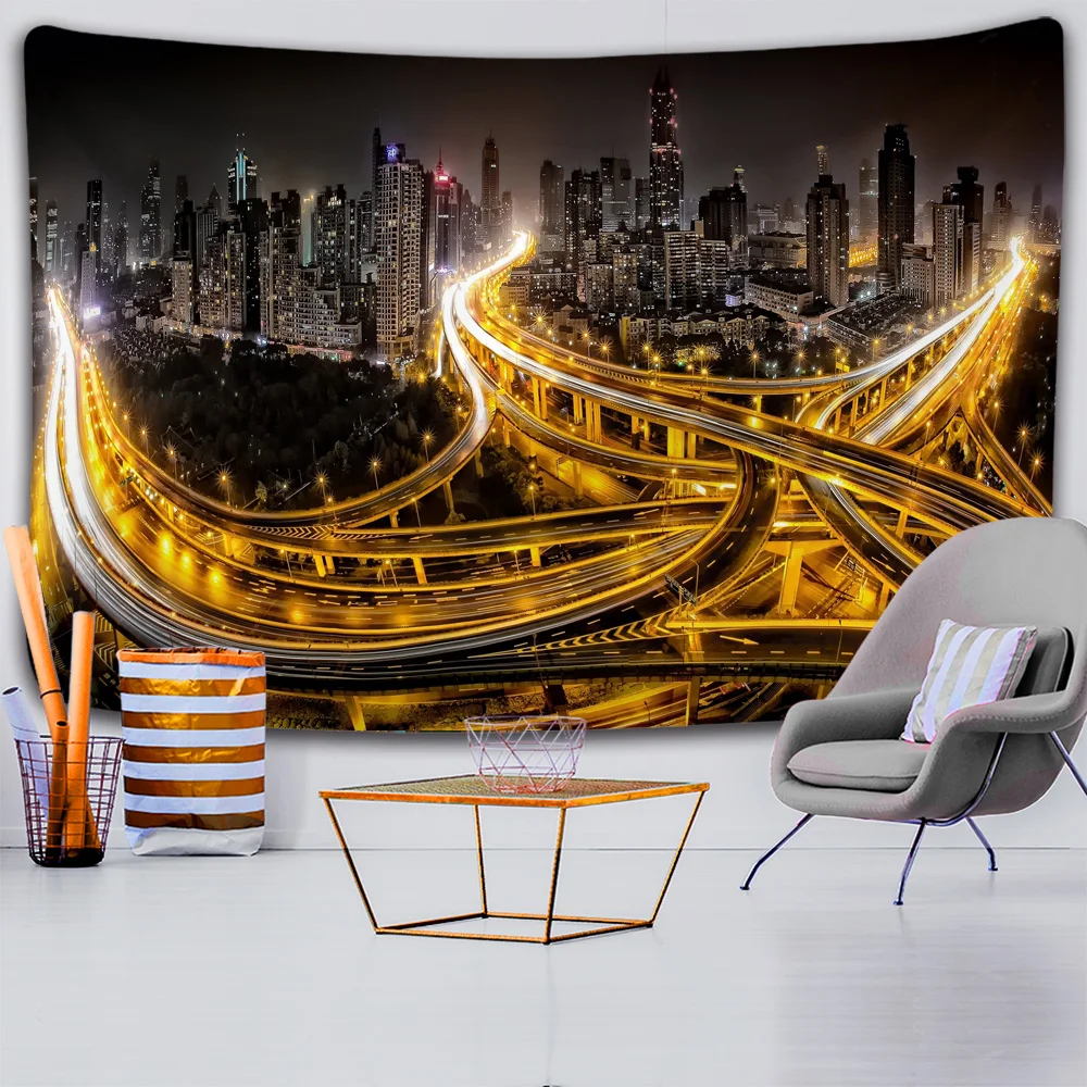 Шанхай Восточный жемчуг башня гобелен городской Декор для дома фоновая стена