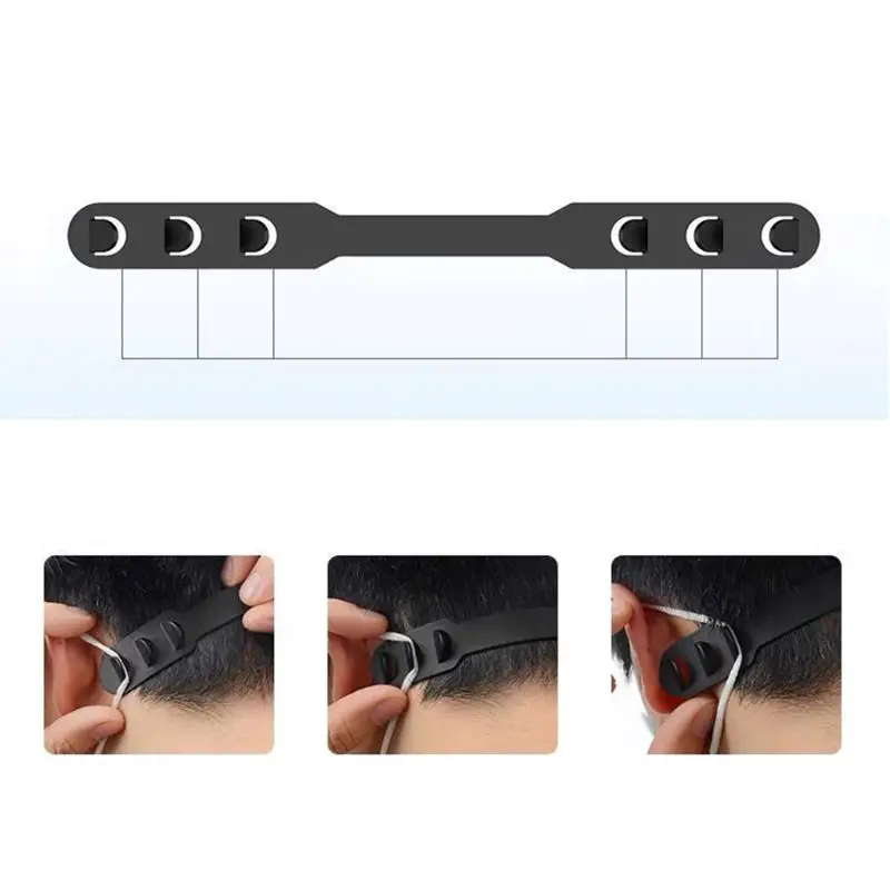 

B2RC Mask Hook Anti-pain Ear Adjustment Holder Buckle For Face Mask Extend Rope Line Band Head-mounted