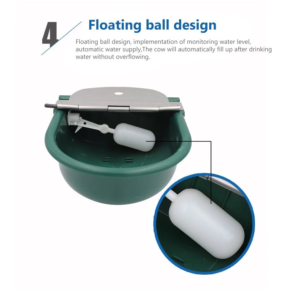 4L Float-ball Water Bowl Type Feeder Dispenser for Sheep Dog Horse Cow Goat | Дом и сад