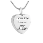 Потеря ребенкаребенка памятный сувенир урна ожерелье для праха для мамы выкидыша Симпатия Подарок-Рожденный на небеса