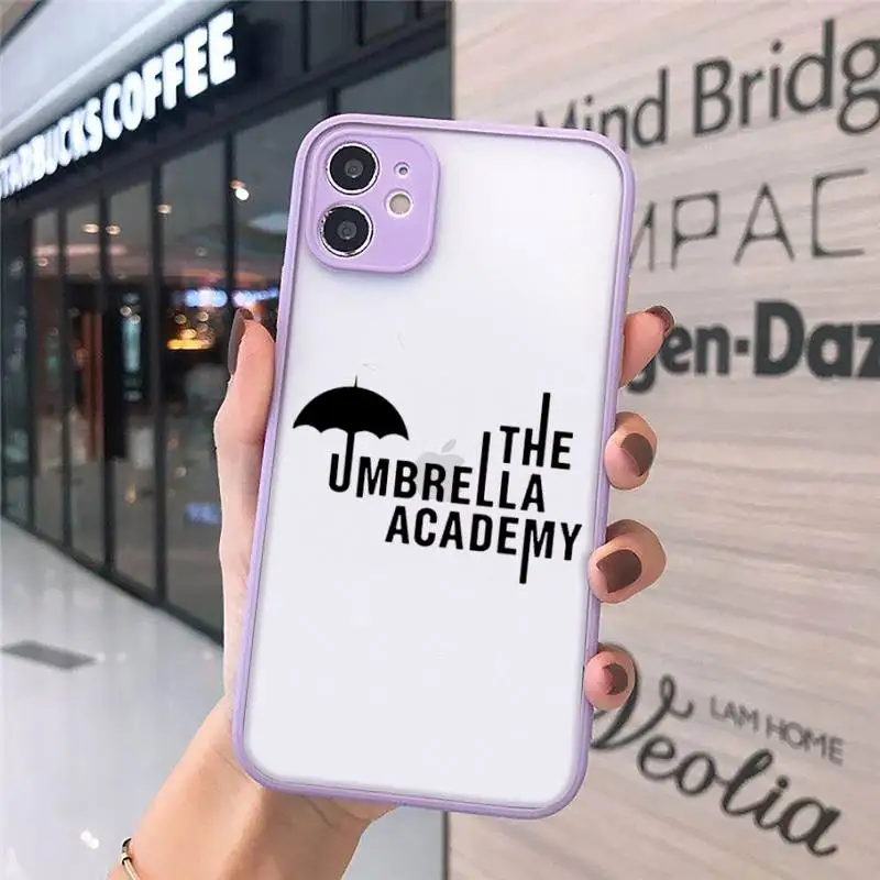 

Umbrella Academy Phone Cases Matte transparent For Purple iPhone 12 Mini 11 Pro XR XS Max 7 8 Plus X Back Cover