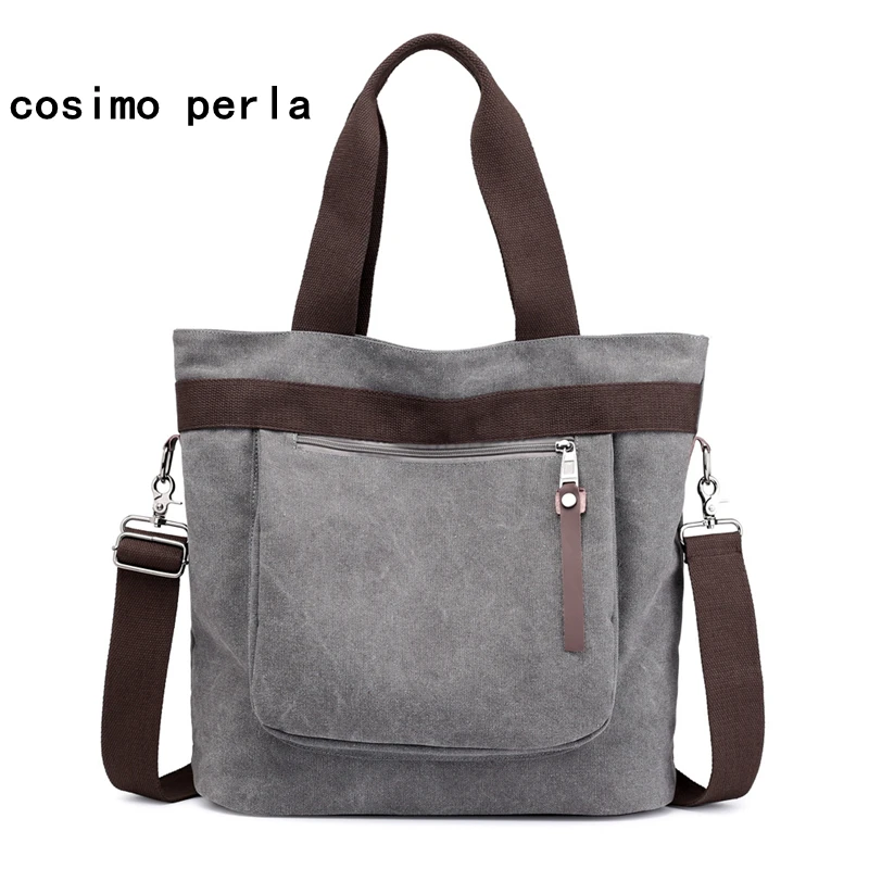 

New Summer Casual Handbags Large Capacity Fabric Cloth Shoulder Crossbody Bags for Women Canvas Tote Shopping Bag Dropship