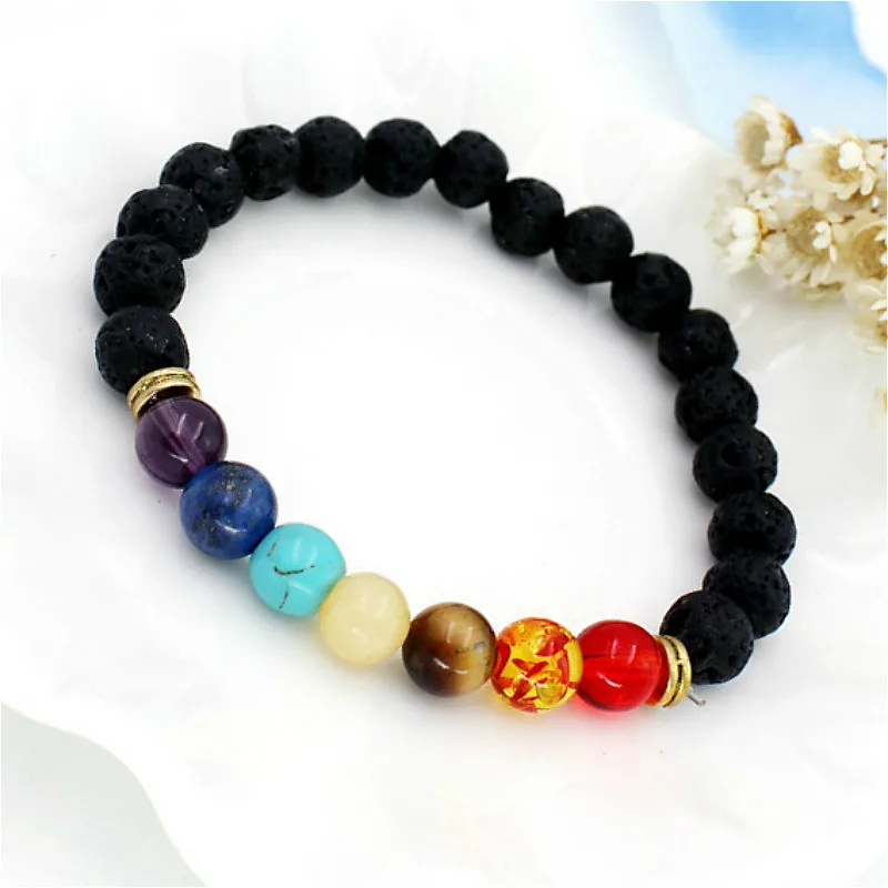 Новинка 2020 Модный женский браслет из вулканической лавы Балансирующий бисер