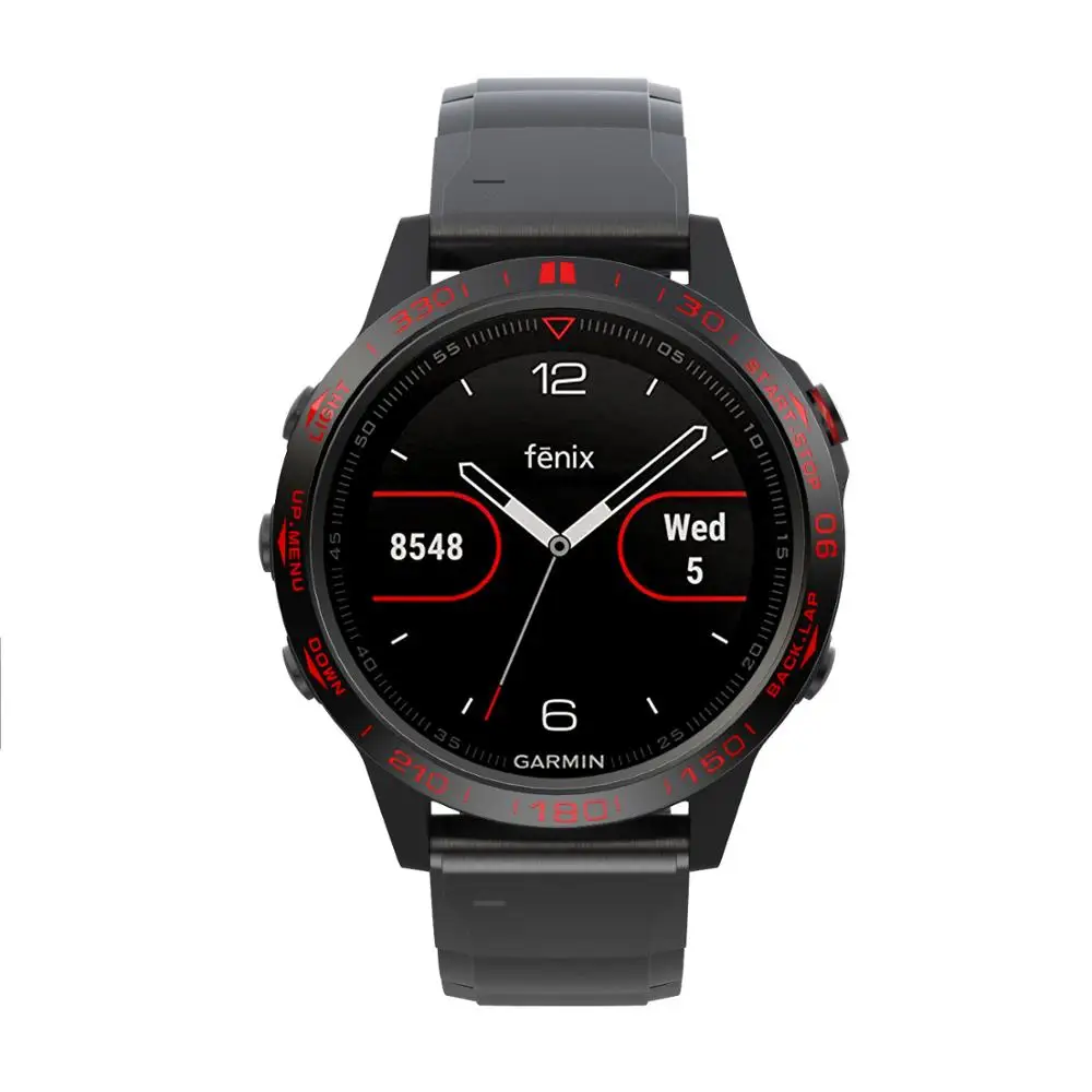 C6 Безель, кольцо, умные аксессуары для Garmin Fenix 5 5X3 3HR, браслет для часов, клейкая крышка, металлическое кольцо с защитой от царапин, Безель - Цвет: C6