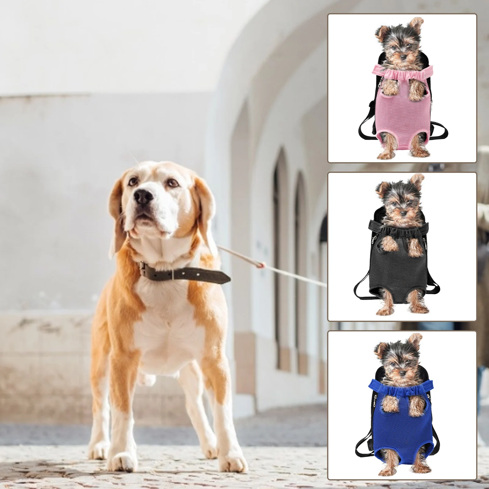 

Pet Dog Cat Carrier Backpack Small And Medium Pets Outdoor Travel Bag Pet Products Pad Bags For Cat Supplies Hands Free