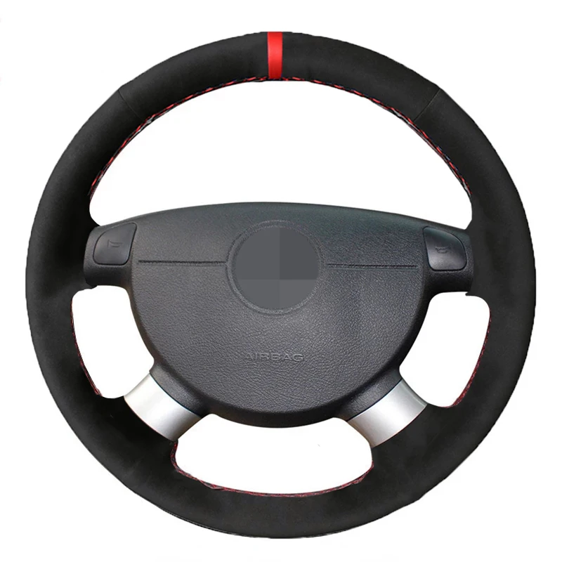 

Alcantara Suede Leather Steering Wheel Cover for the chevrolet aveo LOVA buick Excelle daewoo gentra 2013 2015 lacetti 2006-2012
