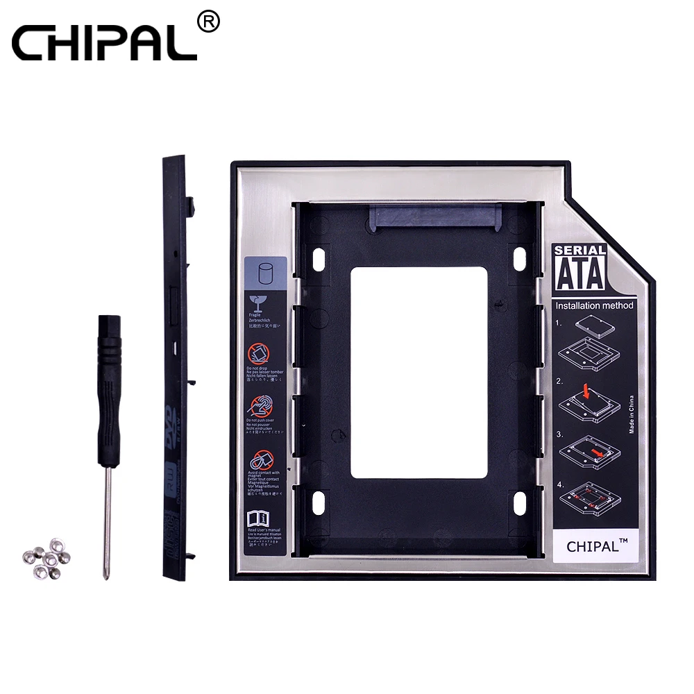 CHIPAL Универсальный SATA 3 0 2nd HDD Caddy 9 5 мм для 2 &quot2 ТБ SSD корпус жесткого диска со
