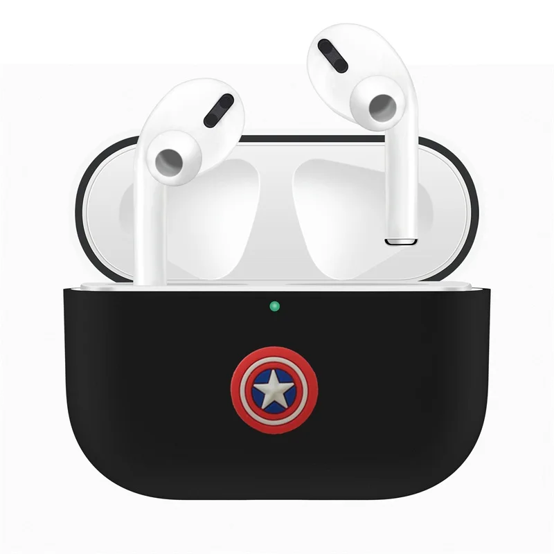 Black 2 Для Apple AirPods Pro Чехол для замены ТПУ милый защитный чехол для AirPods 3 беспроводной Bluetooth наушники протектор рукав - Color: Black 2