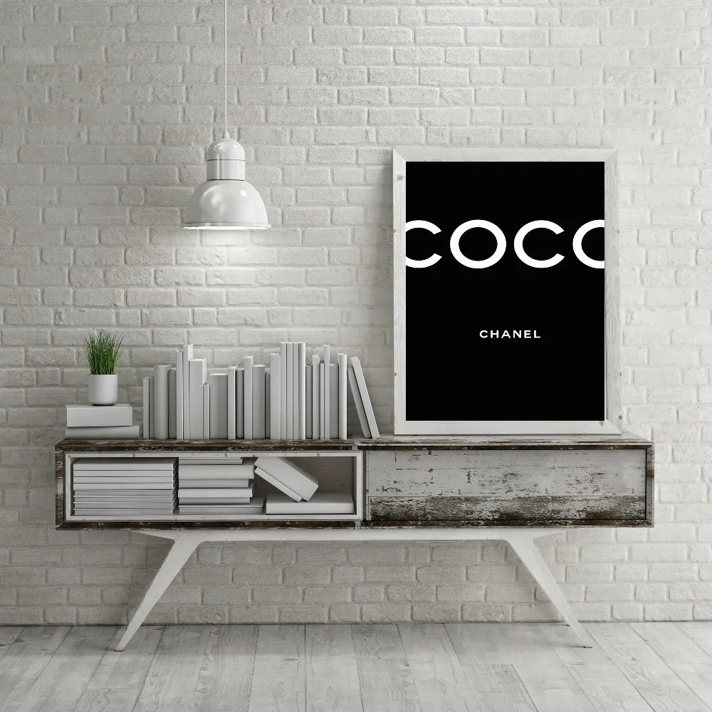 Современный минималистичный Черный и Белый Английский алфавит Холст Картина