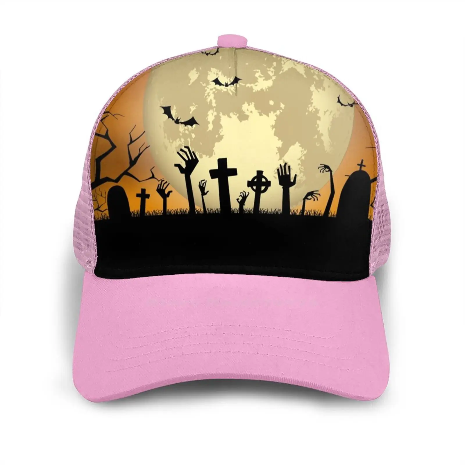 

Zombies Are Rising Baseball Hat For Outdoor Sports Cap Halloween Horror Spooky Scary Haunt Zombie Dead Corpse Graveyard