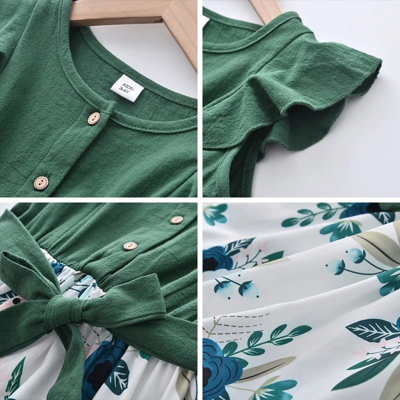 

Melario Irregular Mother Daughter Macthing Dresses Family Set Flower Mom Mum Baby Mommy and Me Clothes Fashion Women Girls Dress