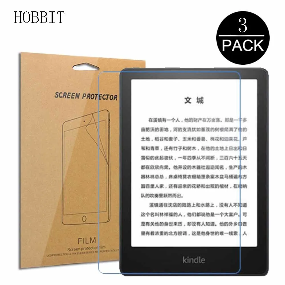 

3pcs Anti-Scratch PET Film For Amazon Kindle Paperwhite 5 4 3 2 1 2021 6.8inch Waterproof Clear Tablet Protective Film Not Glass