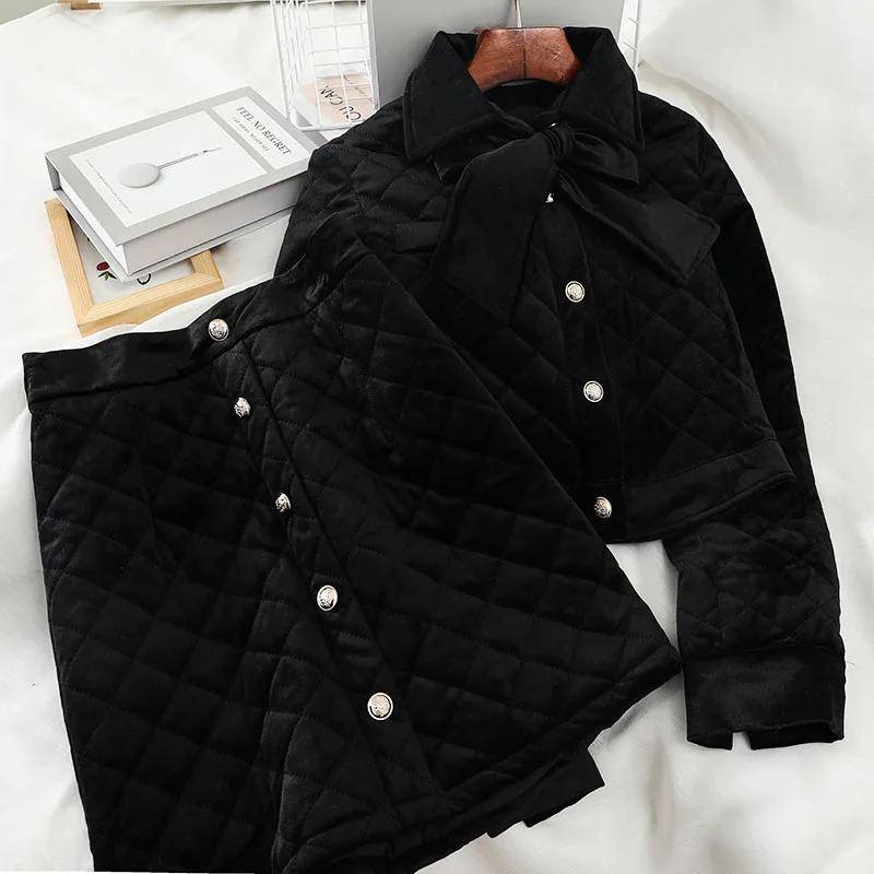 2019 Новая мода Женская одежда на осень и зиму комплект из двух предметов для