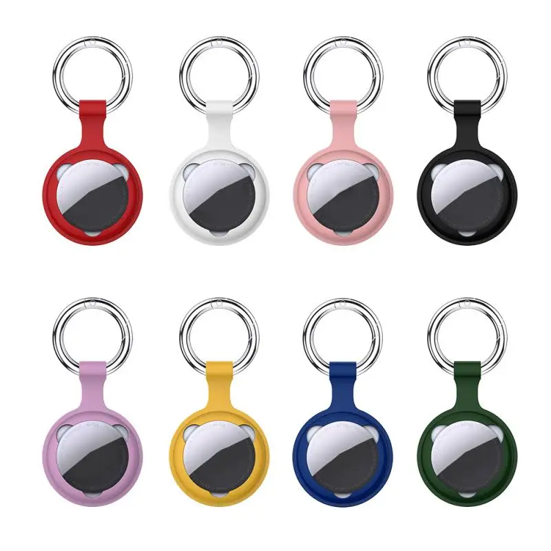 

2021 For Apple Airtag Case Silicone Protective Sleeve Cover Keychain Airtags-tracker 1PC Silicone Case For Airtags Accessories