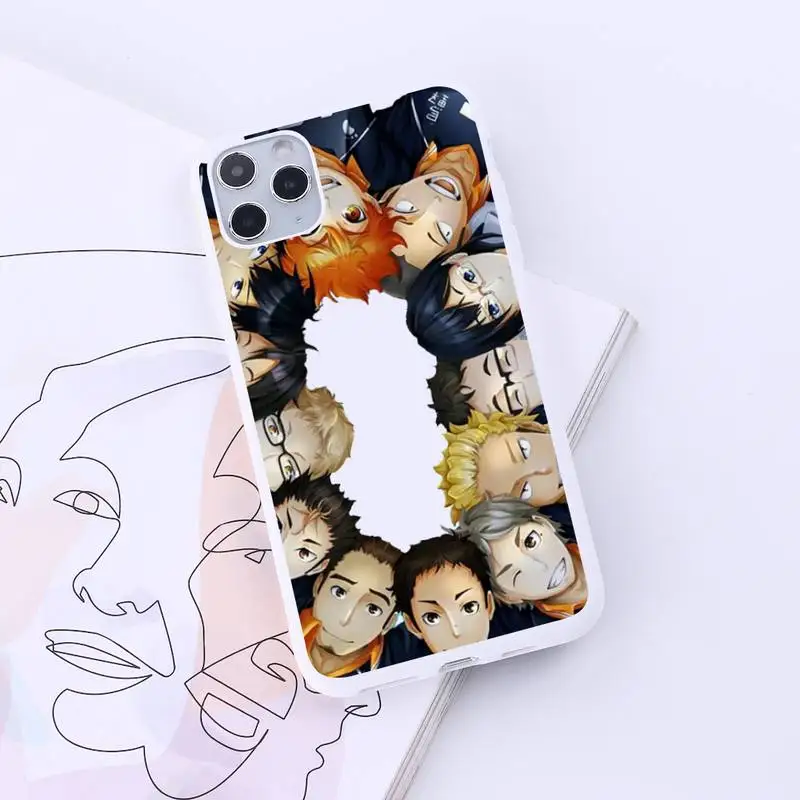 

Anime Haikyuu Hinata attacks Japan Phone Case Candy Color for iPhone 6 7 8 11 12 s mini pro X XS XR MAX Plus