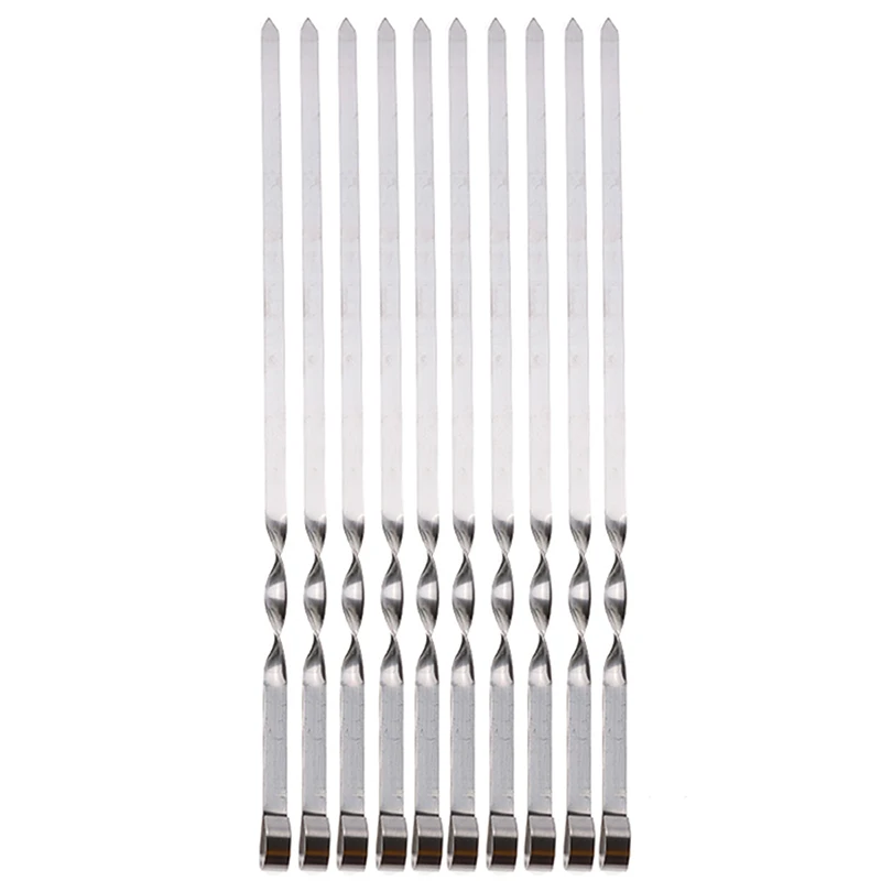 10 шт. 50 см длинное барбекю из нержавеющей стали|Шпажки| |