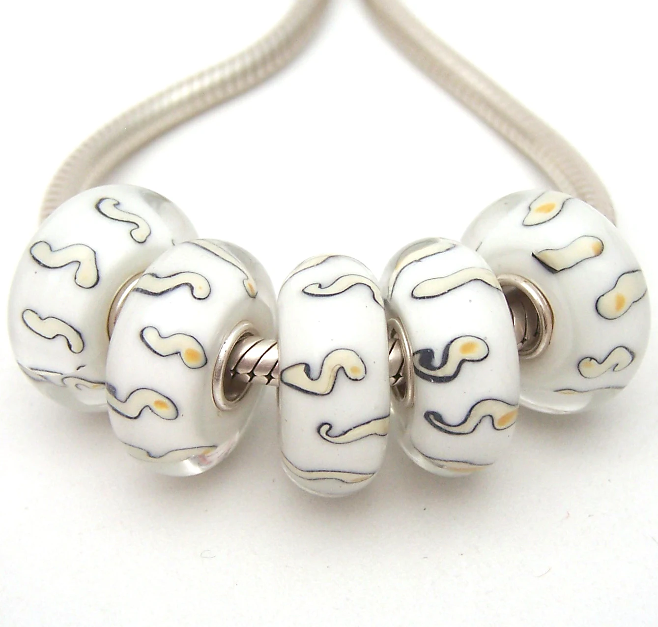 

XHYG1127 5X 100% Authenticity S925 Sterling Silver Beads Murano Glass beads Fit European Charms Bracelet diy jewelry Lampwork