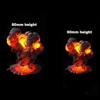 2 packs 135 die cast resin character model assembly kit scene nuclear bomb explosion effect unpainted