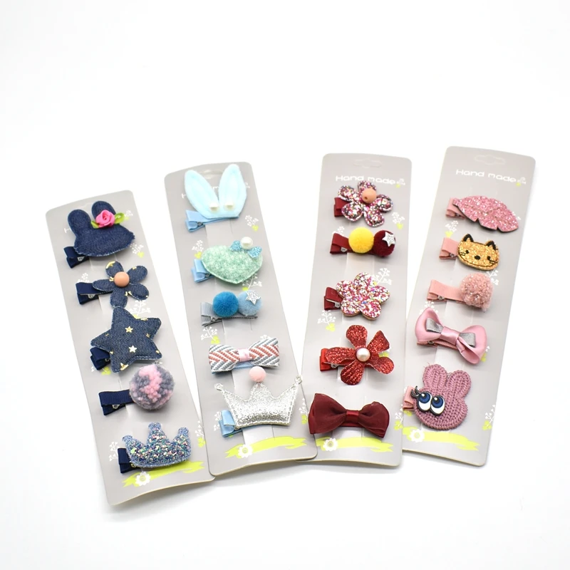 Модные заколки для волос с мультяшной короной и бантом девочек милые принцессы