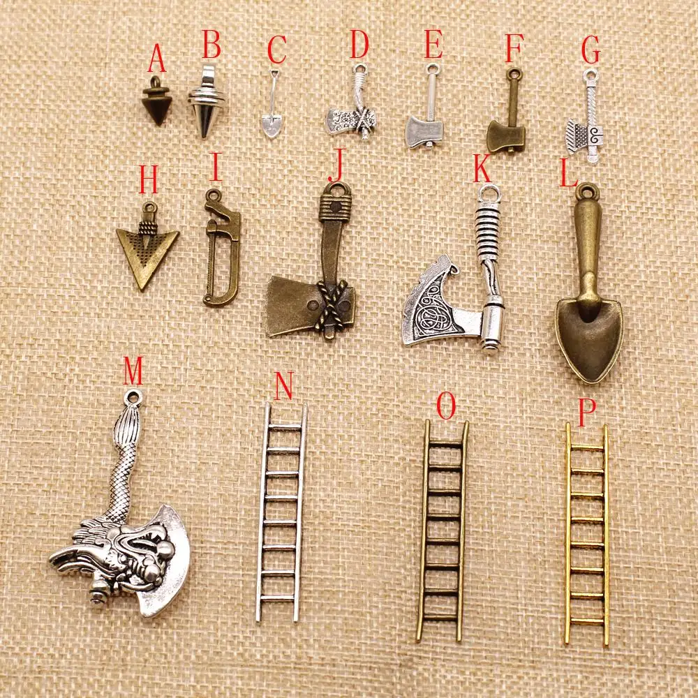 5 шт. металлический бронзовый серебристый цвет покрытием топор лестница Подвески