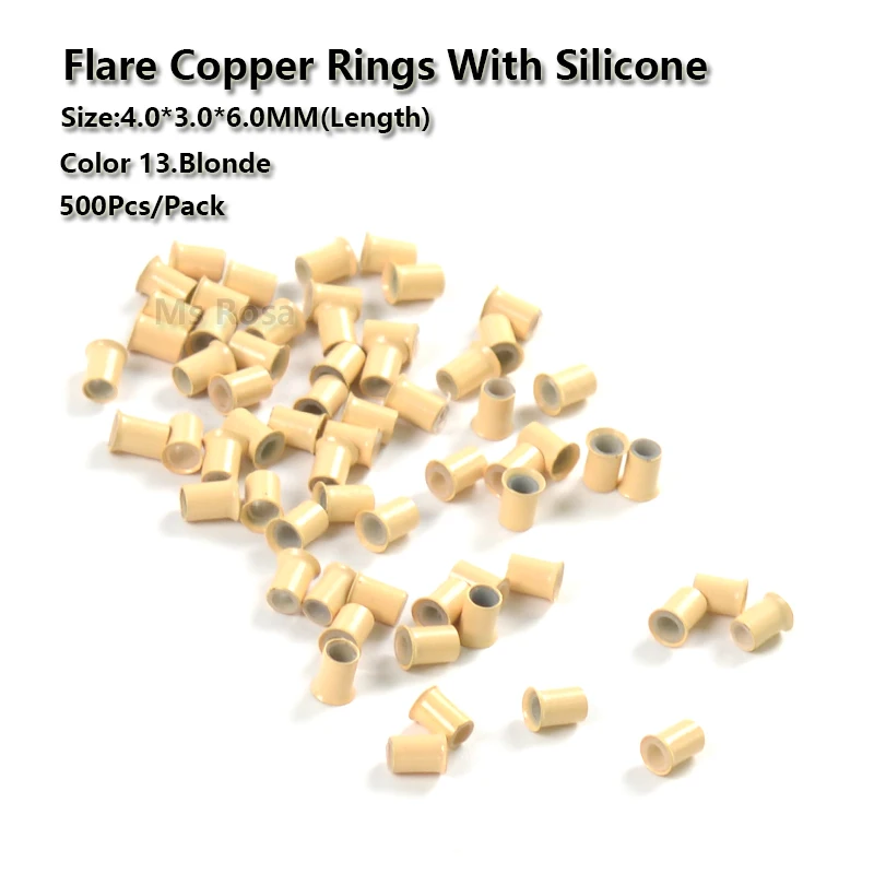 

Flare Silicone Copper Micro Links 4.0*3.0*6.0MM Copper Micro Beads Hair Extensions Copper Tubes Dreadlock Beads Rings