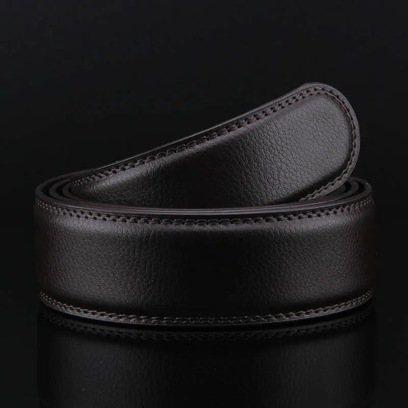 Brand New No Buckle 3.5cm Wide Genuine Leather Automatic Belt Body Strap Without Buckle Belts Men Good Quality Male Belts