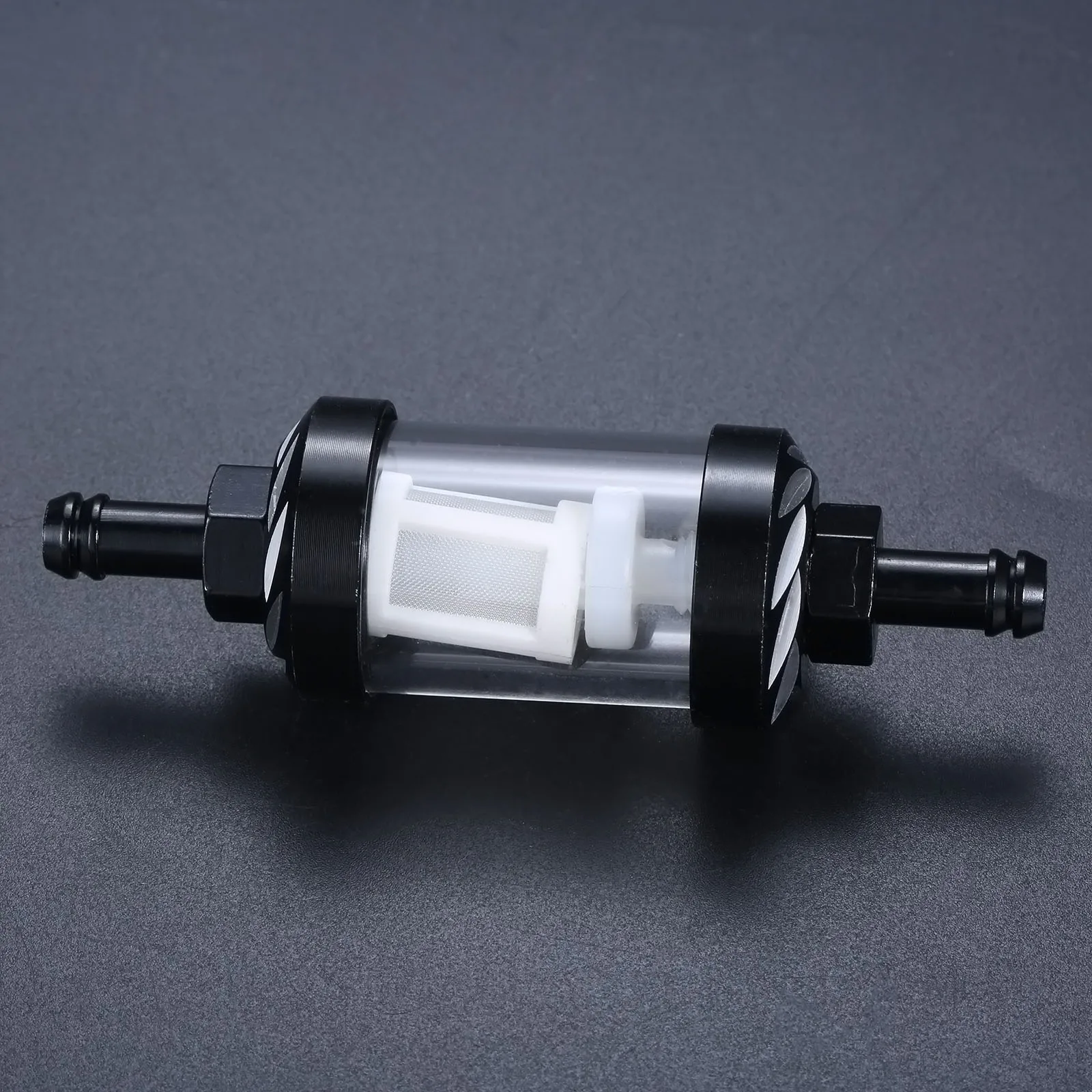 

mtsooning 8mm 5/16" Motorcycle Inner Fuel Filter Black Motocross Gasoline Filters New Universal Oil Gas Fuel Filter High Quality