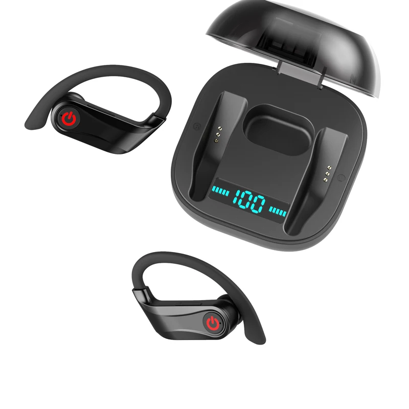HBQ PRO TWS Bluetooth 5,0 наушники стерео беспроводные ушные крючки Мини спортивная водонепроницаемая гарнитура портативный 950 мАч зарядный чехол