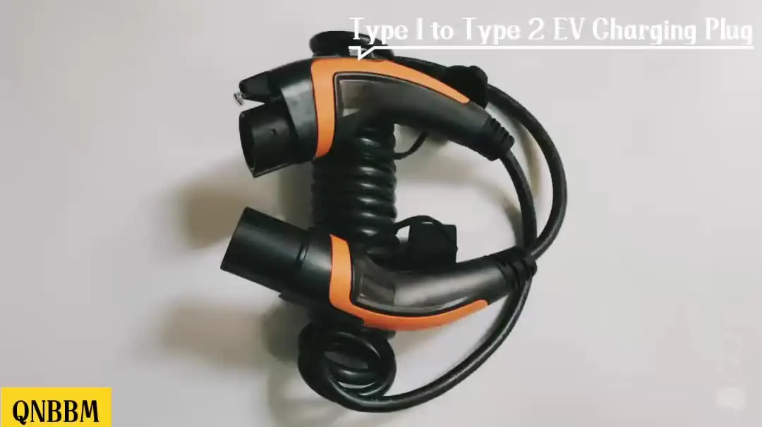 

32A Spring Cable SAE J1772 to IEC 62196-2 Type 1 to Type 2 EV Plug Connector