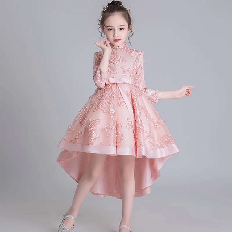 Платье для девочек на выпускной платье с цветочным узором свадебной