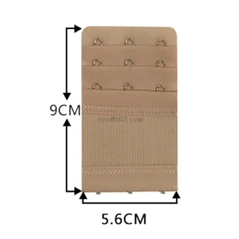 Женский 3 крючка ряда бюстгальтер удлинитель Мягкий ремень удлиненная пряжка |