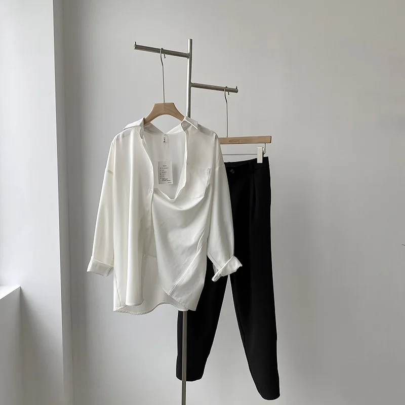 

New Women Chiffon Blouse Shirt Elegant Long Sleeve Solid Casual Blouses 2020 Ladies Office Tops