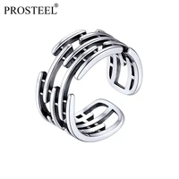 prosteel vintage 925 sterling silver adjustable band ring women midi finger rings gift knuckle stacking pyr15039y