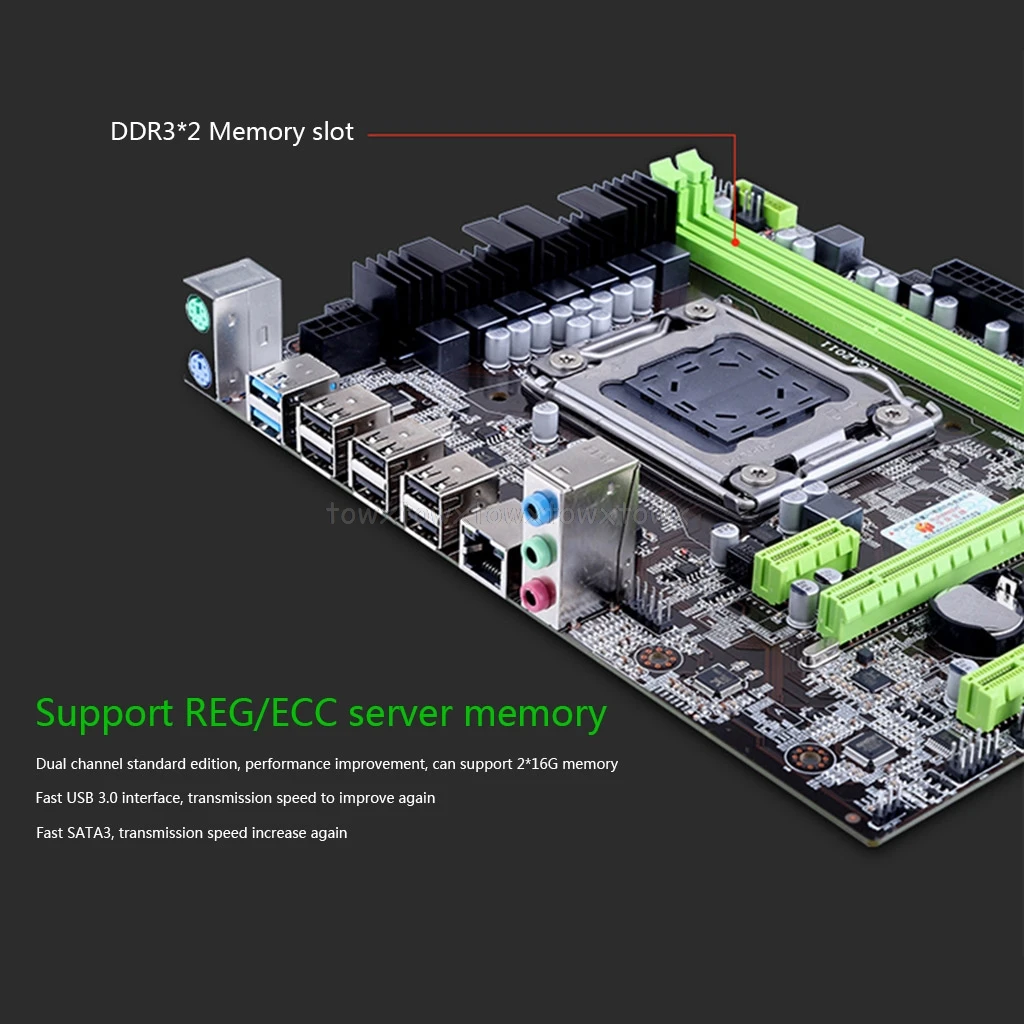 Huananzhi X79 материнская плата LGA 2011 USB3.0 SATA3 поддержка REG ECC памяти и процессор Xeon E5 Au27 19 Прямая поставка