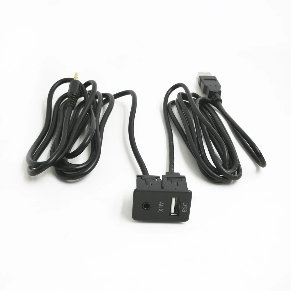 

Автомобильный переходник Biurlink для CD-дисков 100 см, AUX USB-кабель, аудио удлинитель, порт USB/AUX для Toyota Corolla 4runner Highlander Socket